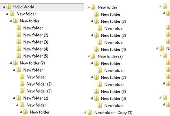 Pure Folders HelloWorld