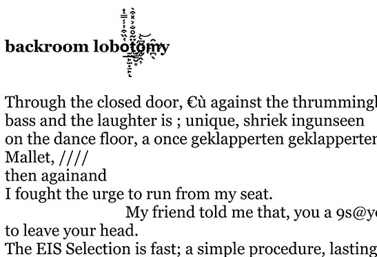Backroom lobotomy - open larger image