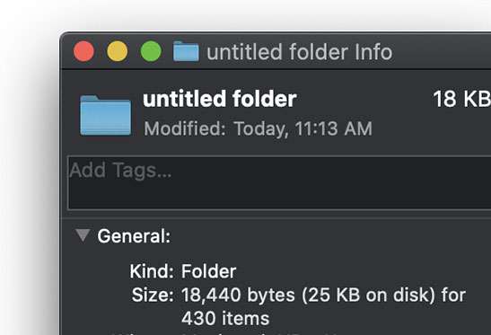 Mac empty folders